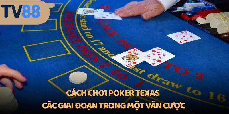 Cách chơi Poker Texas - Các giai đoạn trong một ván cược